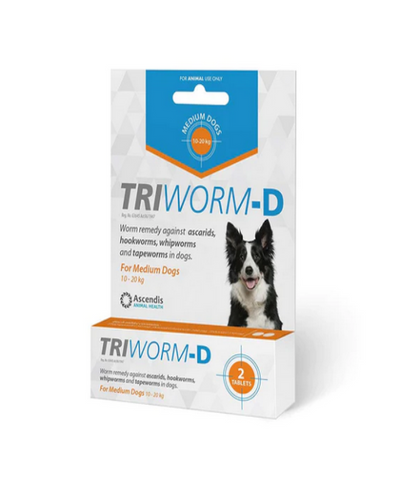 Triworm-D Dewormer for Medium Dogs