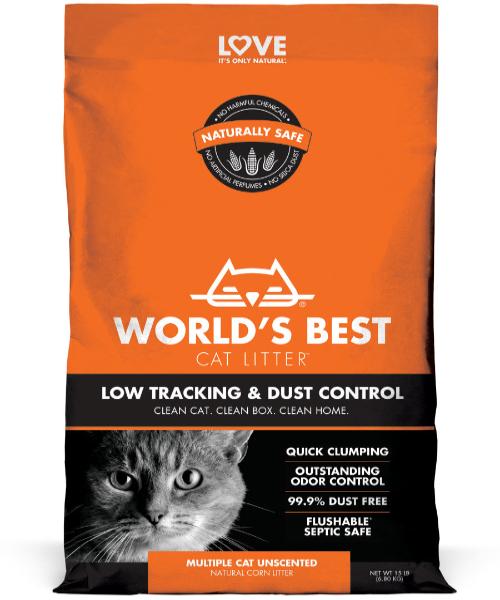 World's Best Low Tracking & Dust Control Unscented Cat Litter