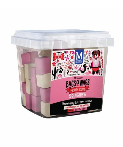 Bags O’ Wags Squishies Strawberry & Cream Flavour Flavour 500G Tub