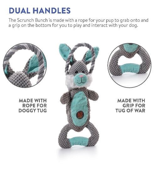 Charming Pets Scrunch Bunch Bunny Dog Toy