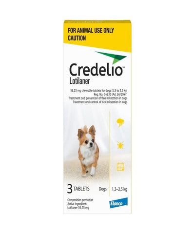 Credelio Chew Tick and Flea Treatment for Dogs 1.3 to 2.5kg