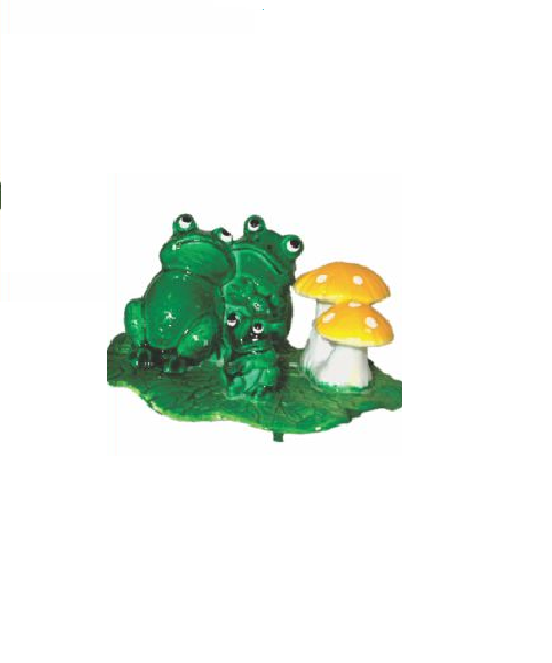 Daro Frog Family with Mushroom Aquarium Ornament