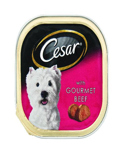 CESAR -WET DOG FOOD - Tray of 24pcs x 100g - Gourmet Beef - Pet Mall