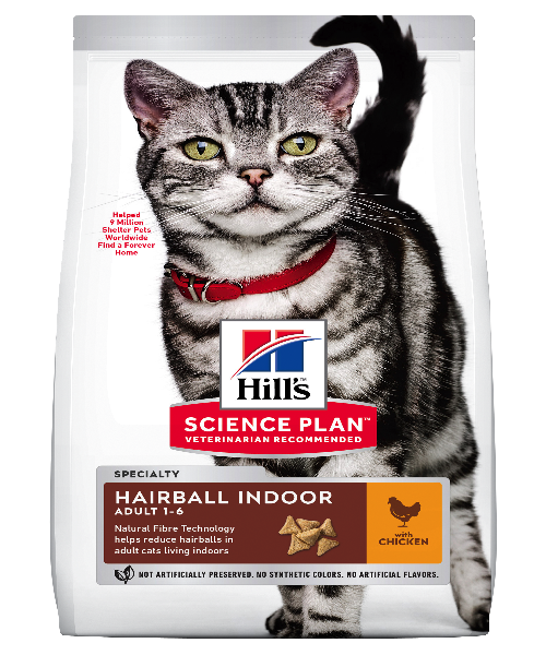 Hill's™ Science Plan™ Science Plan Hairball Indoor Chicken Adult Cat F ...