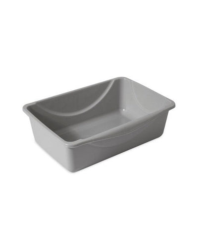 Petmate Basic Litter Pan for Cats Mouse Grey