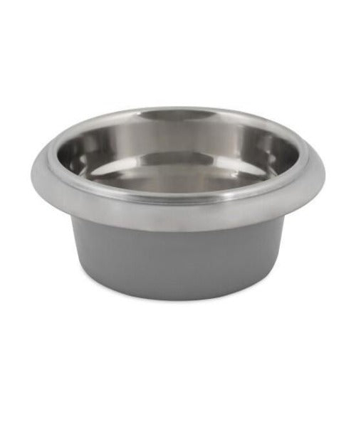 Petmate Painted Stainless Steel Easy Grip Dog Bowl