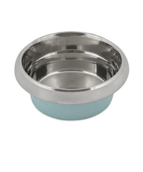 Petmate Painted Stainless Steel Easy Grip Dog Bowl