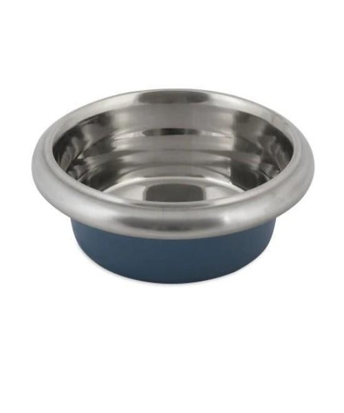 Petmate Painted Stainless Steel Easy Grip Dog Bowl