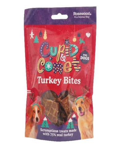 Rosewood Turkey Bite Dog Treat Bag 100g