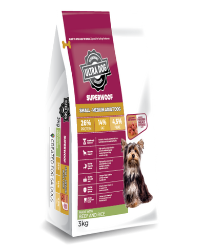 Ultra Dog Superwoof Turkey & Rice Small & Medium Adult Dog Food