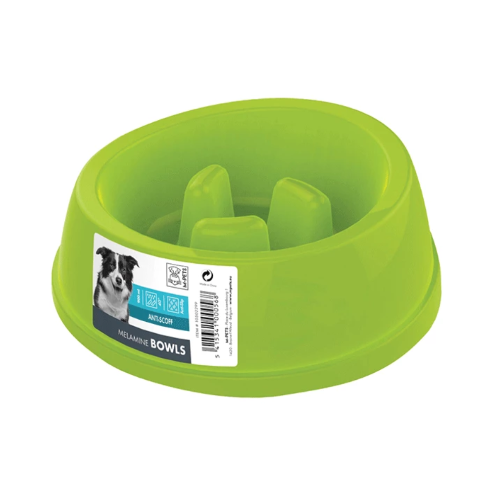 M PETS Anti Scoff Slow Feed Dog Bowl