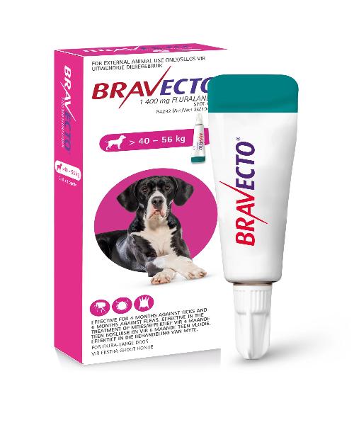 Bravecto Spot On Tick Flea Treatment for X Large Dogs 40 56KG 14 The Pet Tack Shop